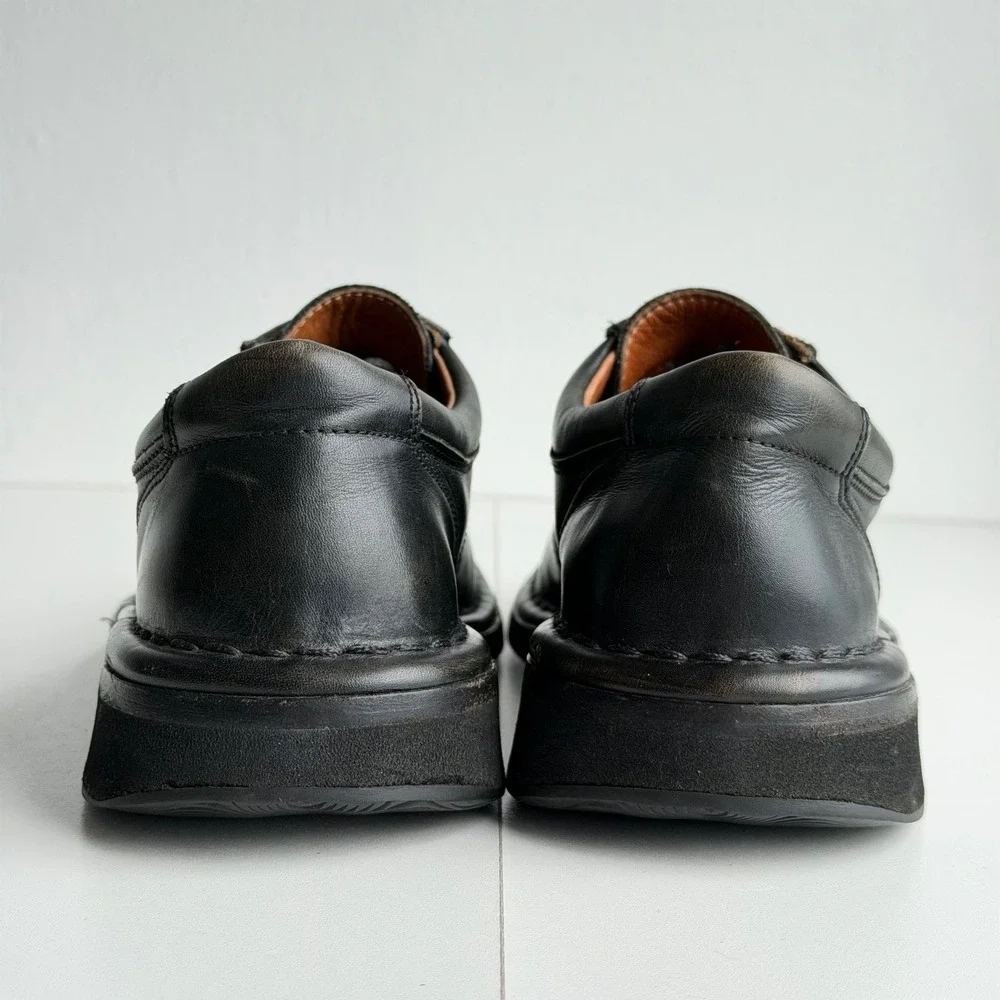 Allen Edmonds Split-Toe Oxford Shoes Mens 7.5 D Black Leather Comfort Vintage